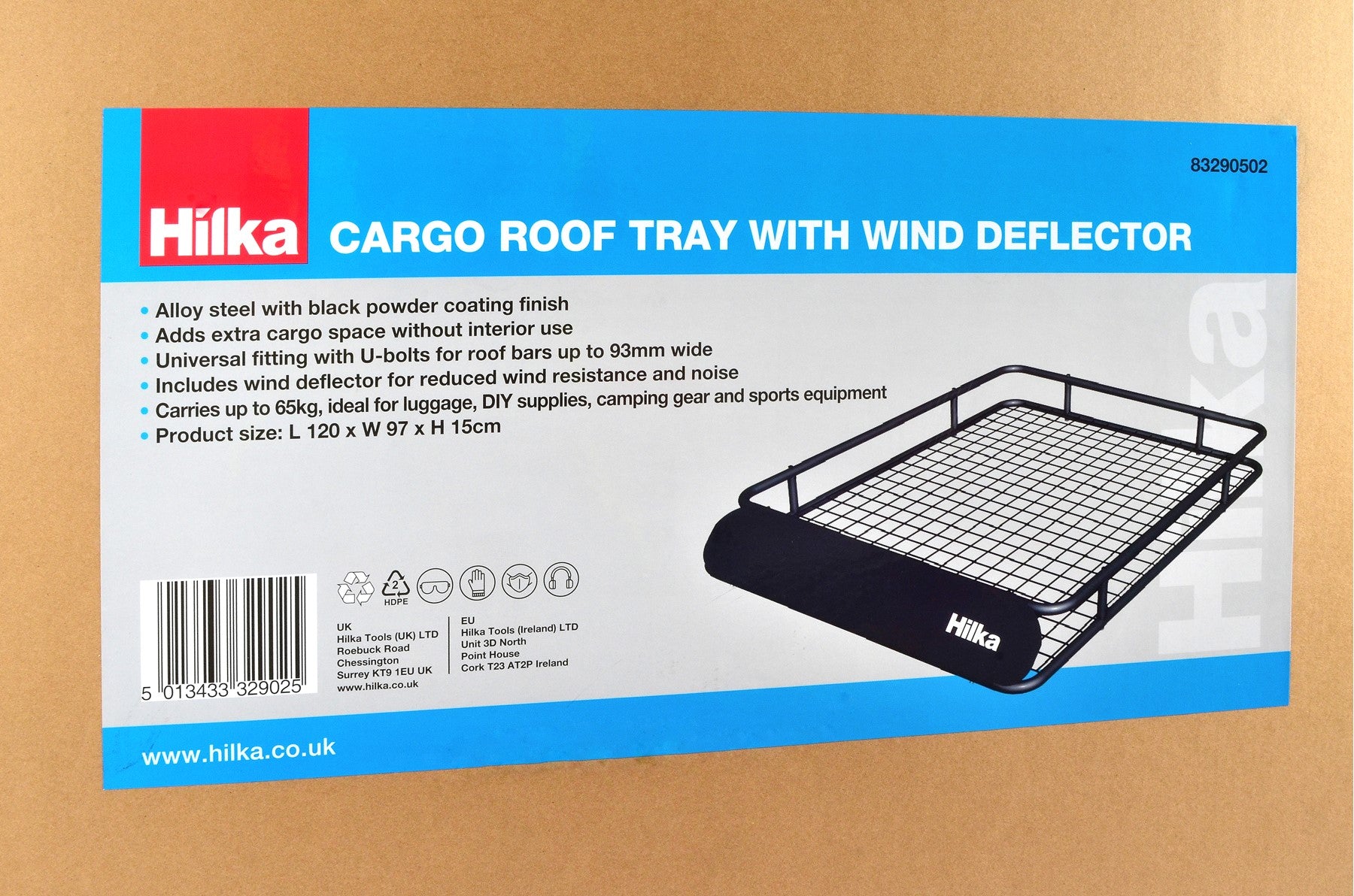Hilka Cargo Roof Tray with Wind Deflector 83290502