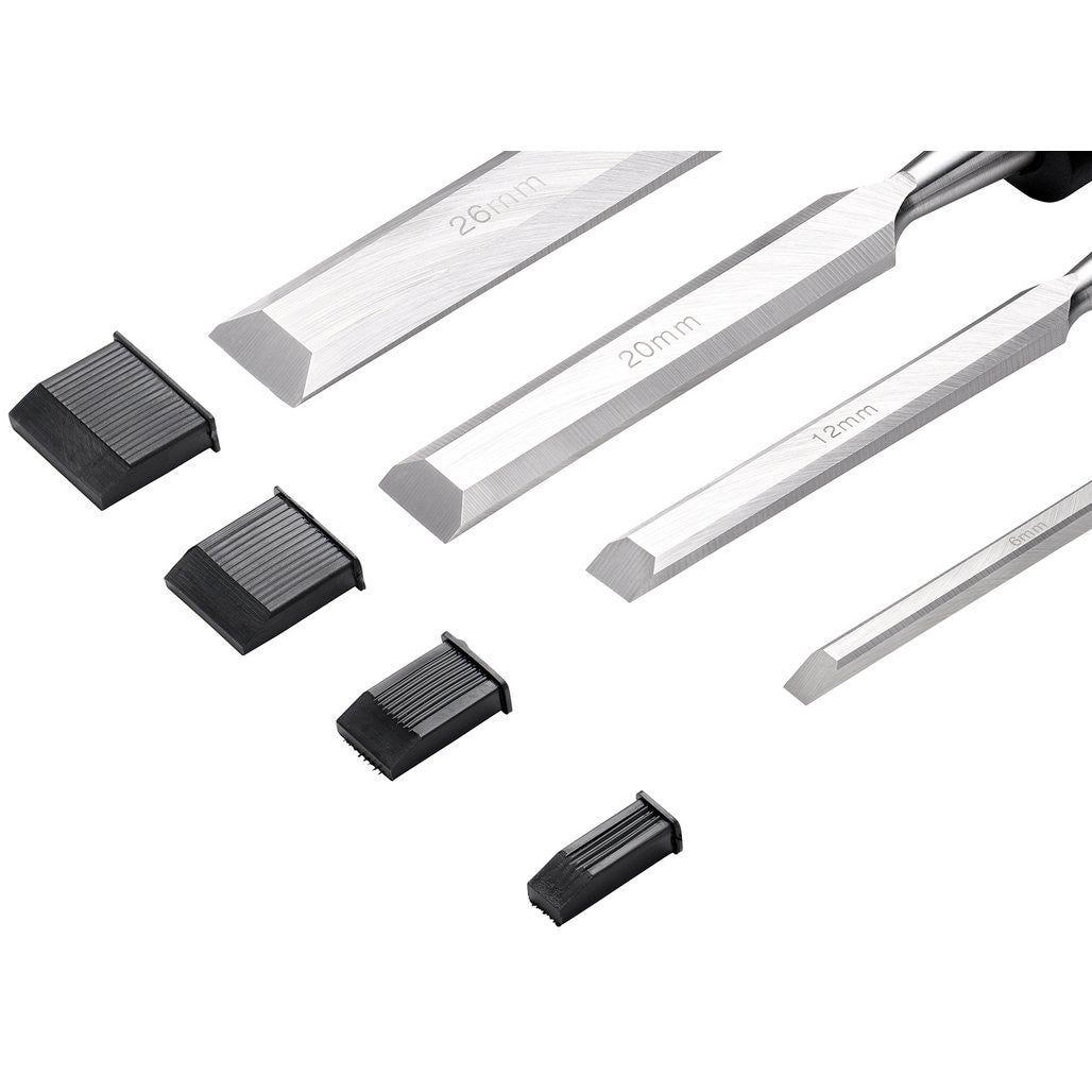 Draper Soft Grip Bevel Edge Wood Chisel Set (4 Piece)  83351