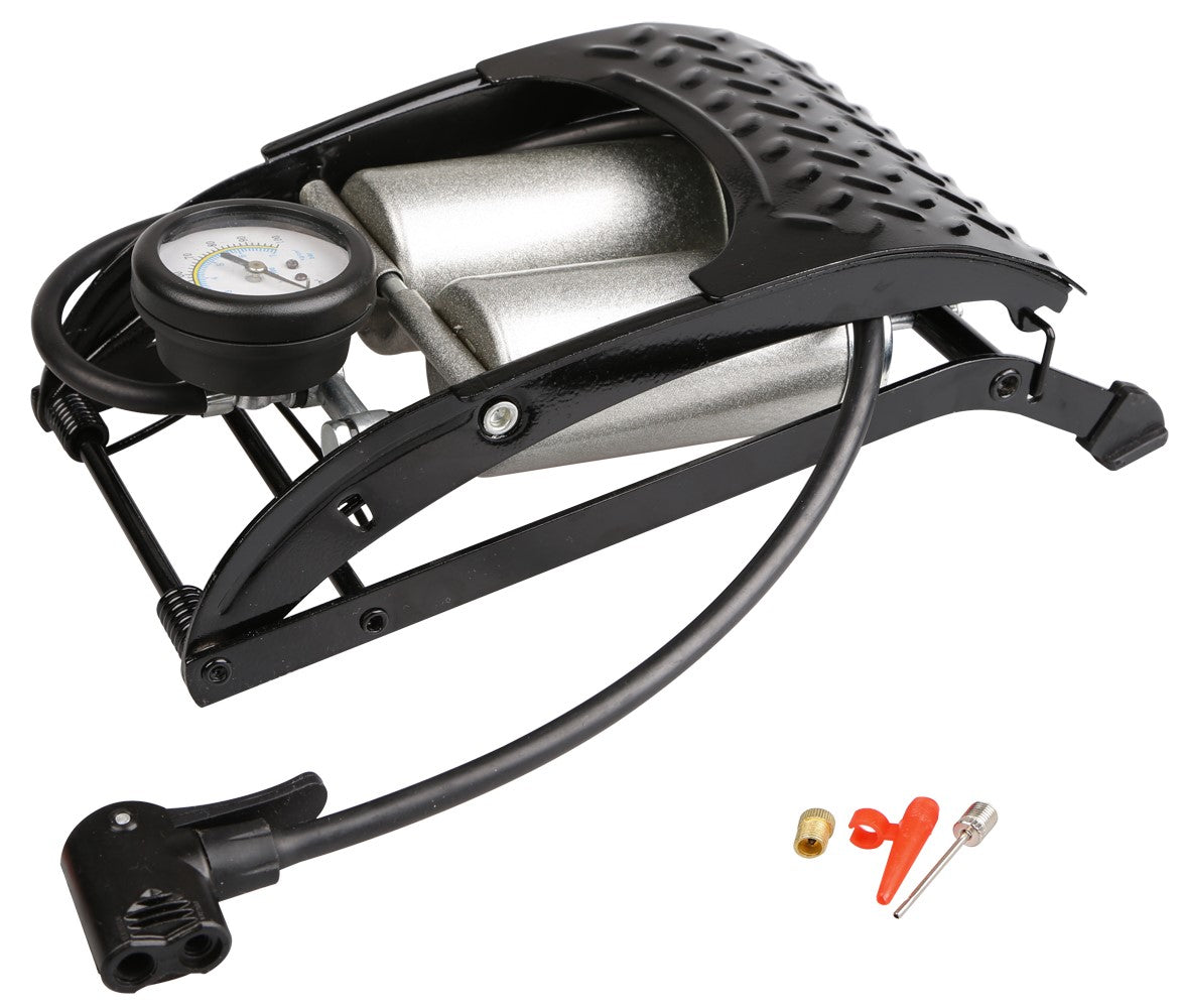 Hilka Heavy Duty Double Barrel Foot Pump 83450502