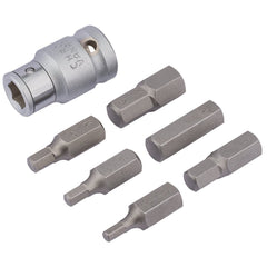 Draper Expert Metric Hexagon Bit Set, 1/2" Sq. Dr. (7 Piece)  83565