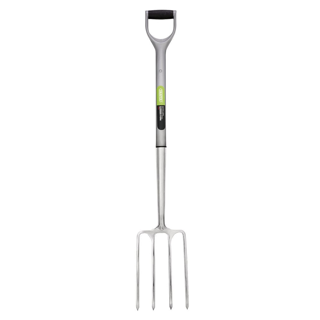Draper Extra Long Stainless Steel Garden Fork with Soft Grip  83753