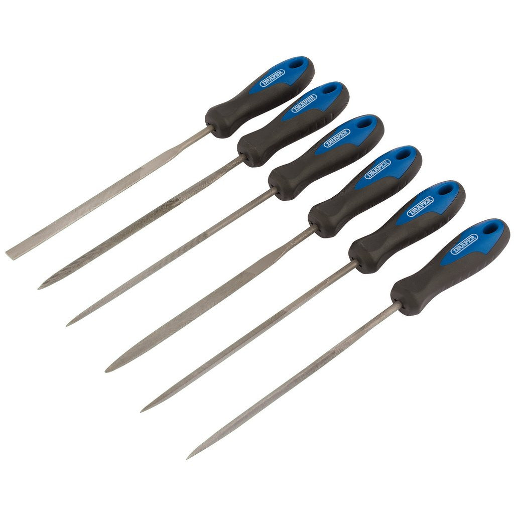 Draper Soft Grip Needle File Set, 140mm (6 Piece)  83982