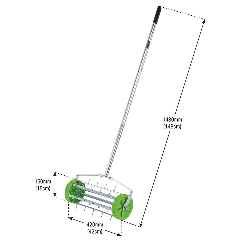 Draper Rolling Lawn Aerator Spiked Drum, 450mm  83983