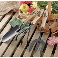 Draper Carbon Steel Hand Fork, Cultivator and Trowel with Hardwood Handles  83993