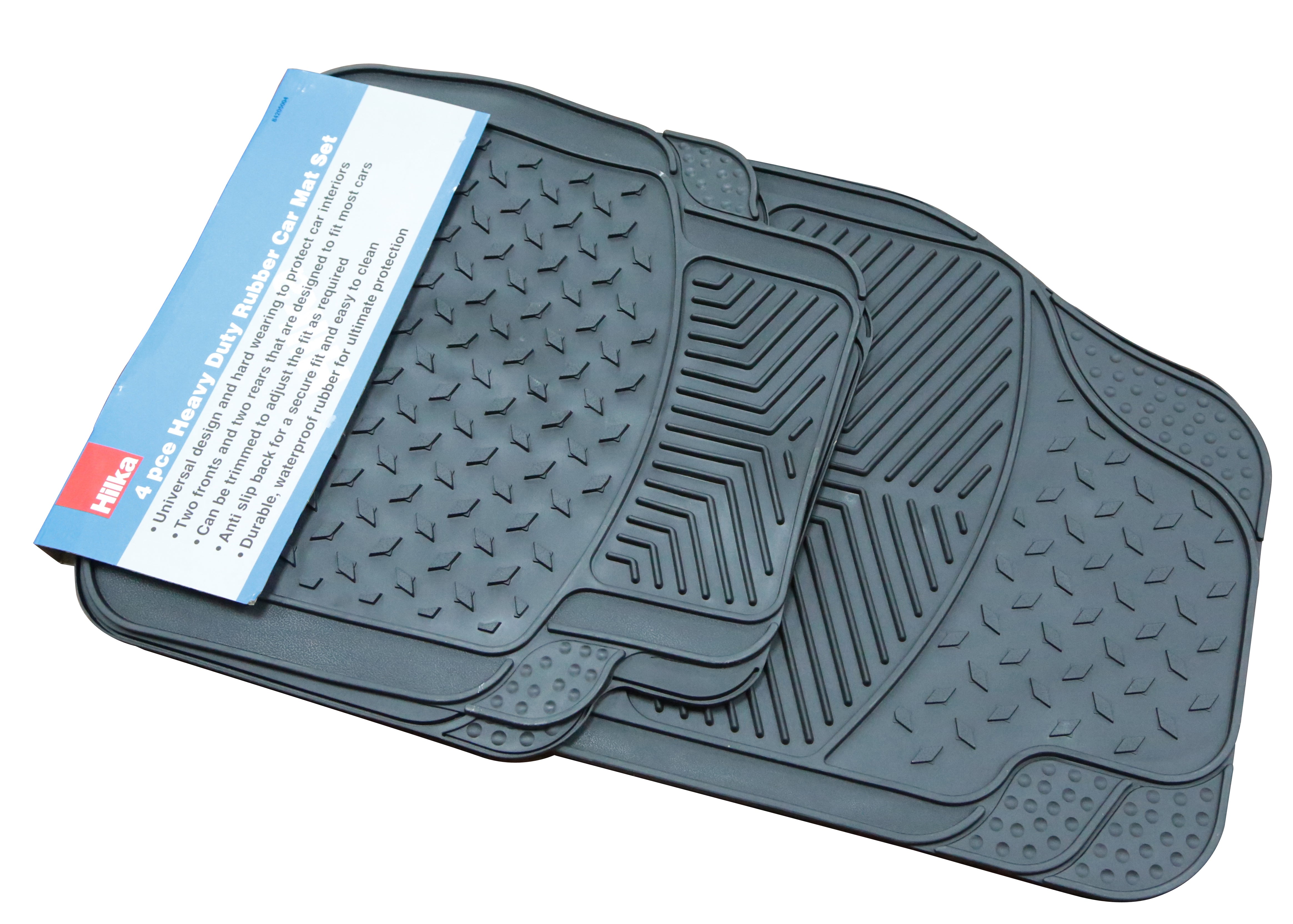 Hilka 4 pce Heavy Duty Universal Car Mat Set 84205004