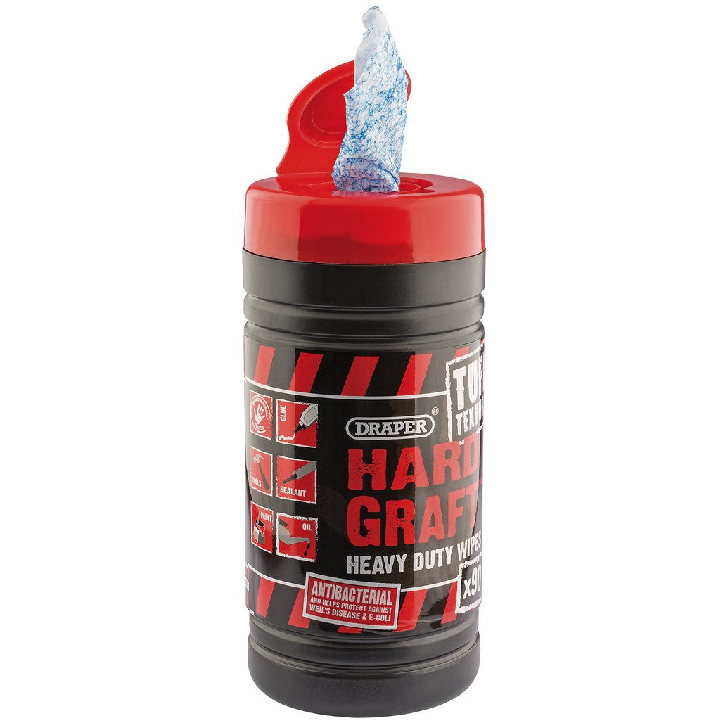 Draper Hard Graft Tuff Texture Heavy Duty Wipes (Tub of 90)  84712