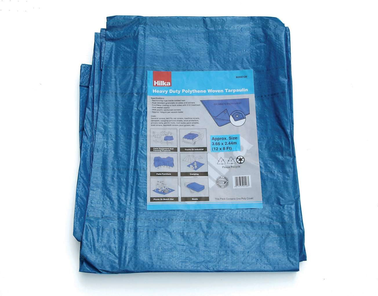 Hilka 12ft x 8ft (3.6 x 2.4m) Tarpaulin 84900128