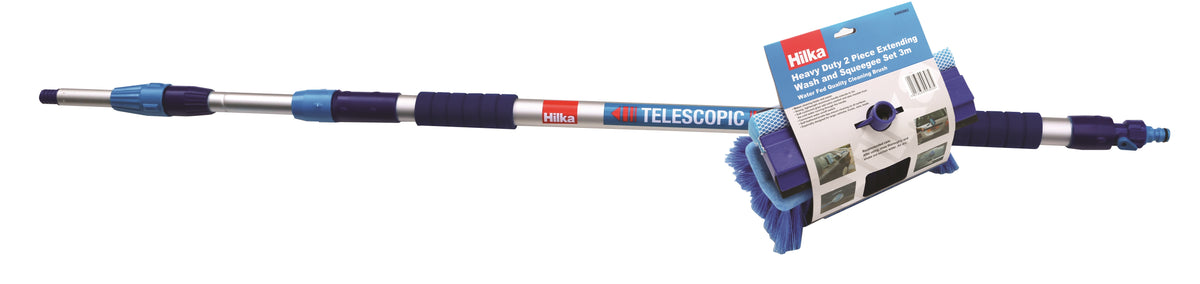 Hilka 3m Extending Wash Brush and Squeegee Set 84993003
