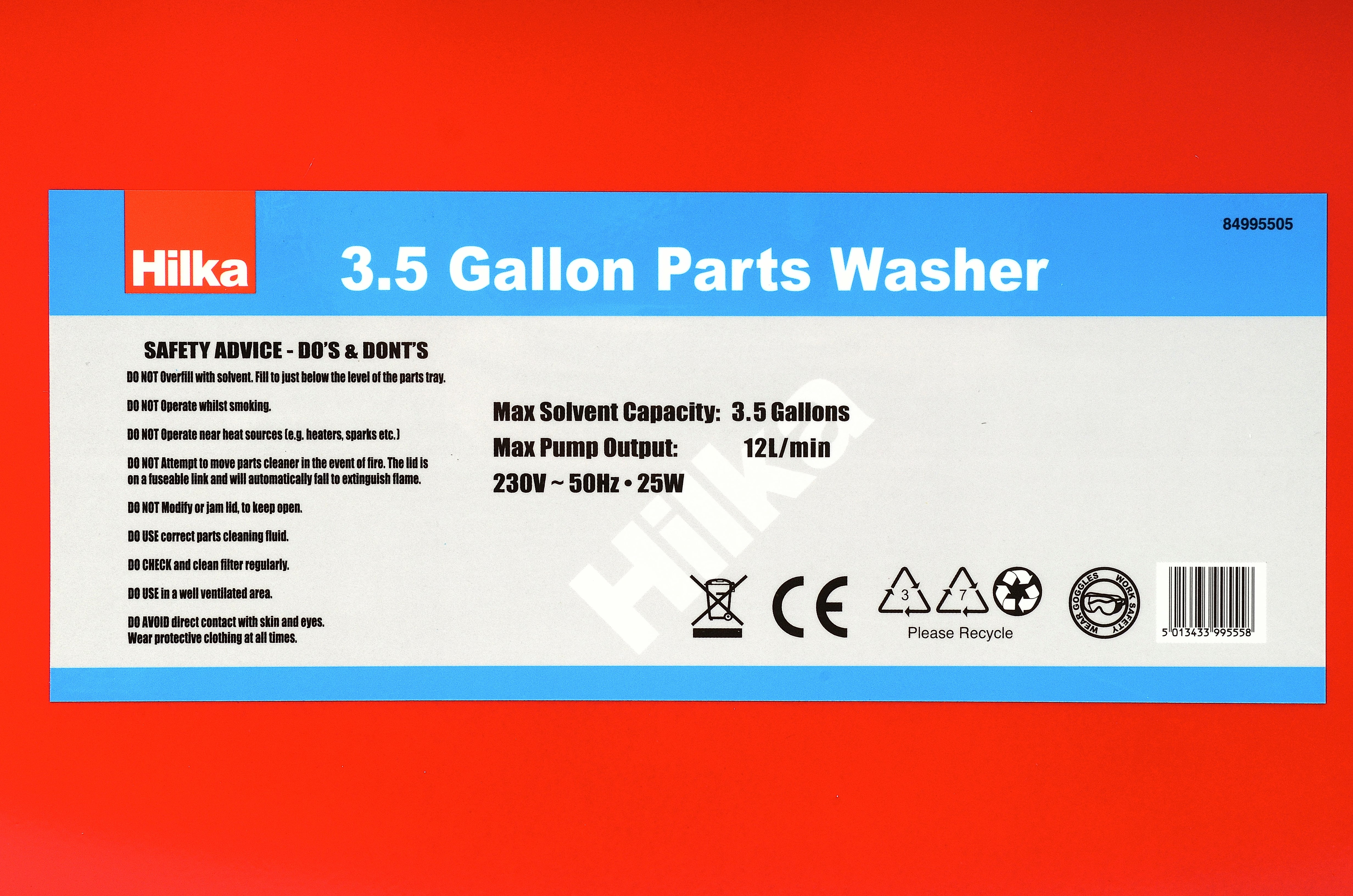 Hilka Bench Parts Washer 84995505