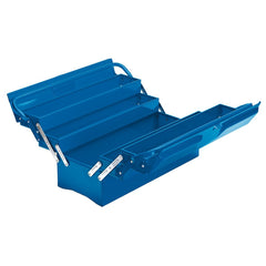 Draper Extra-Long Four Tray Cantilever Tool Box, 495mm, Blue  86671