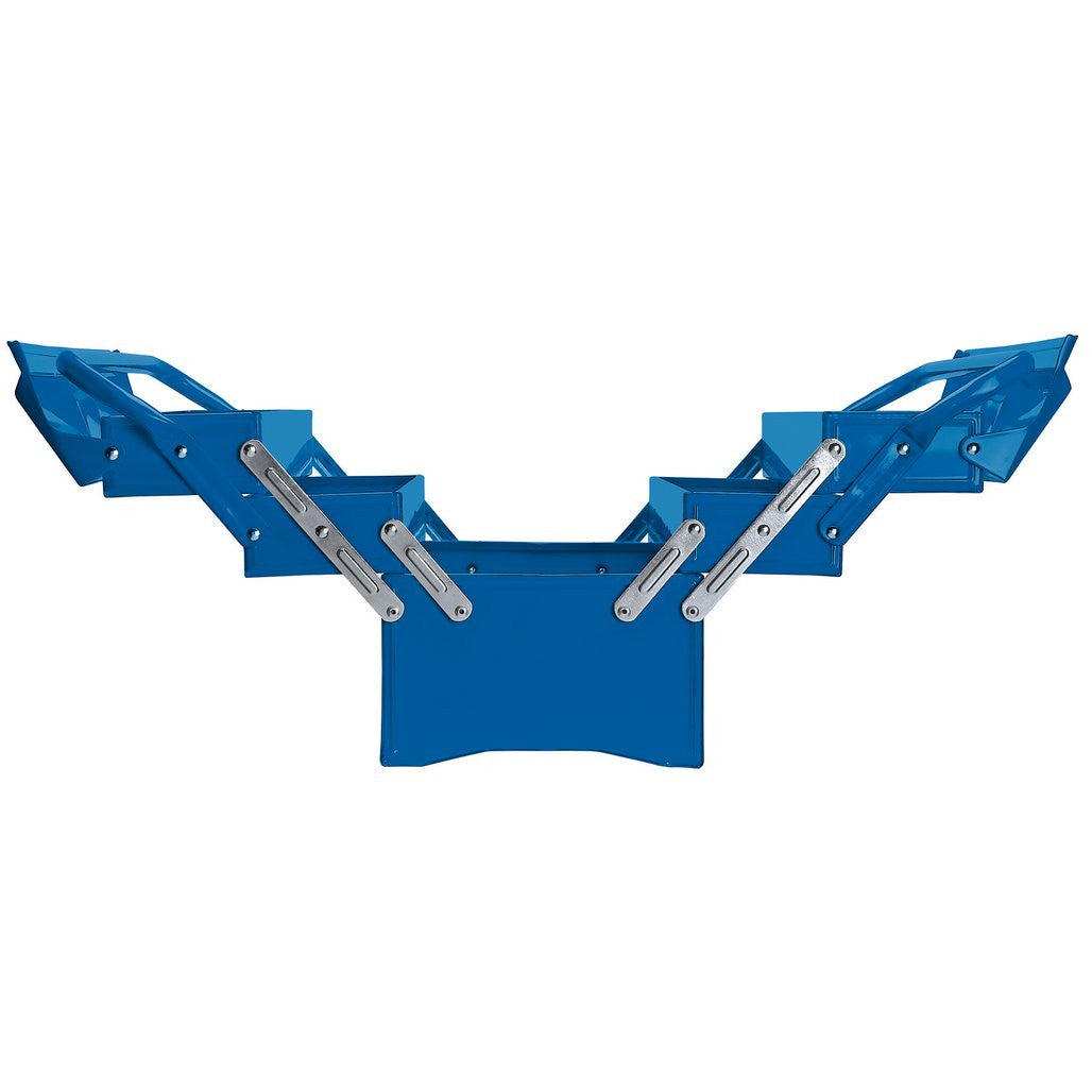 Draper Extra-Long Four Tray Cantilever Tool Box, 495mm, Blue  86671