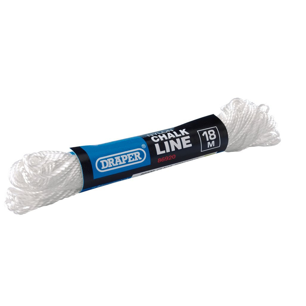 Draper Nylon Chalk Line, 18m, White  86920
