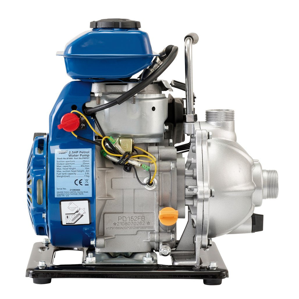 Draper Expert Petrol Water Pump, 85L/min, 2.5HP  87680