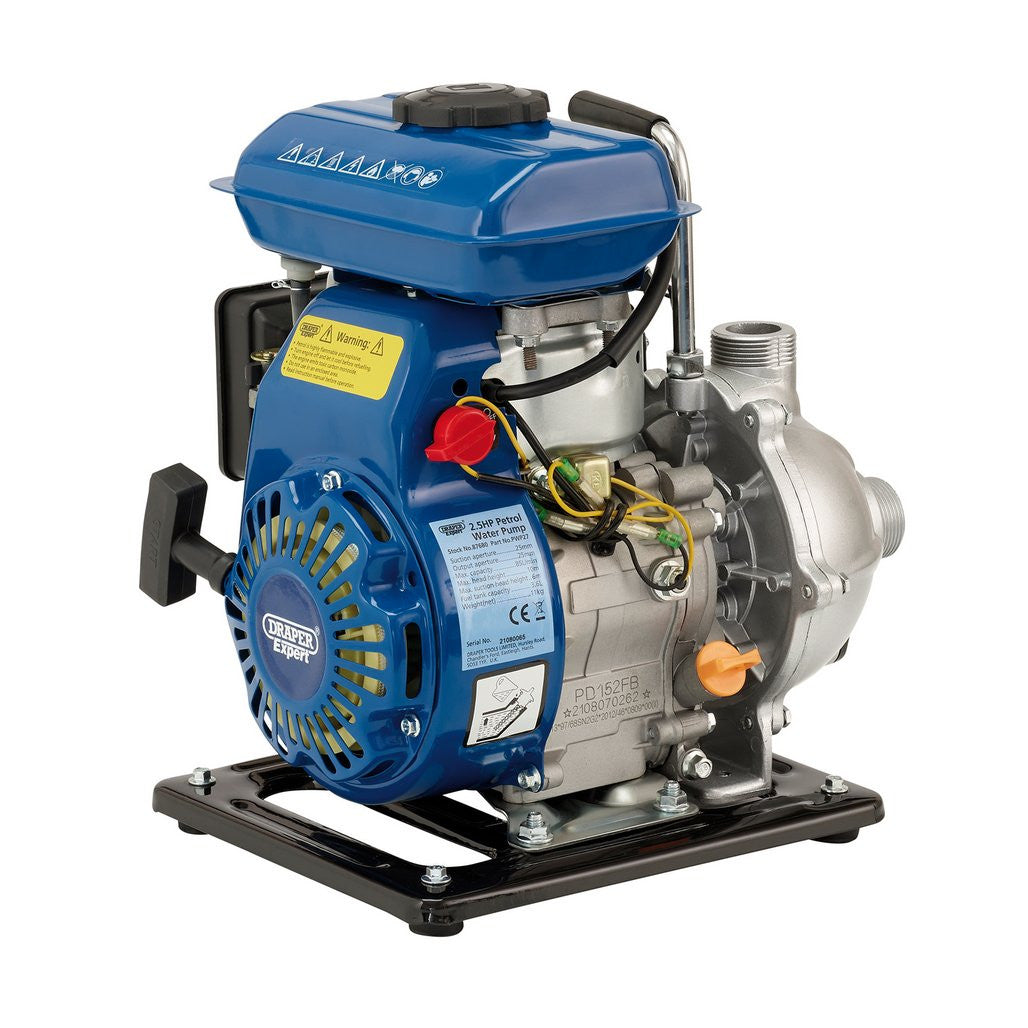 Draper Expert Petrol Water Pump, 85L/min, 2.5HP  87680
