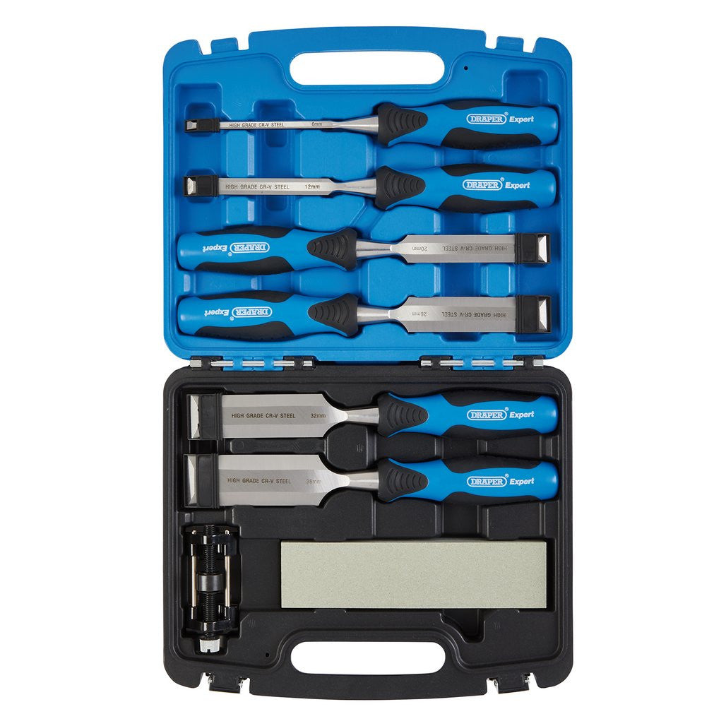Draper Expert Soft Grip Wood Chisel Kit, 140mm (8 Piece)  88605