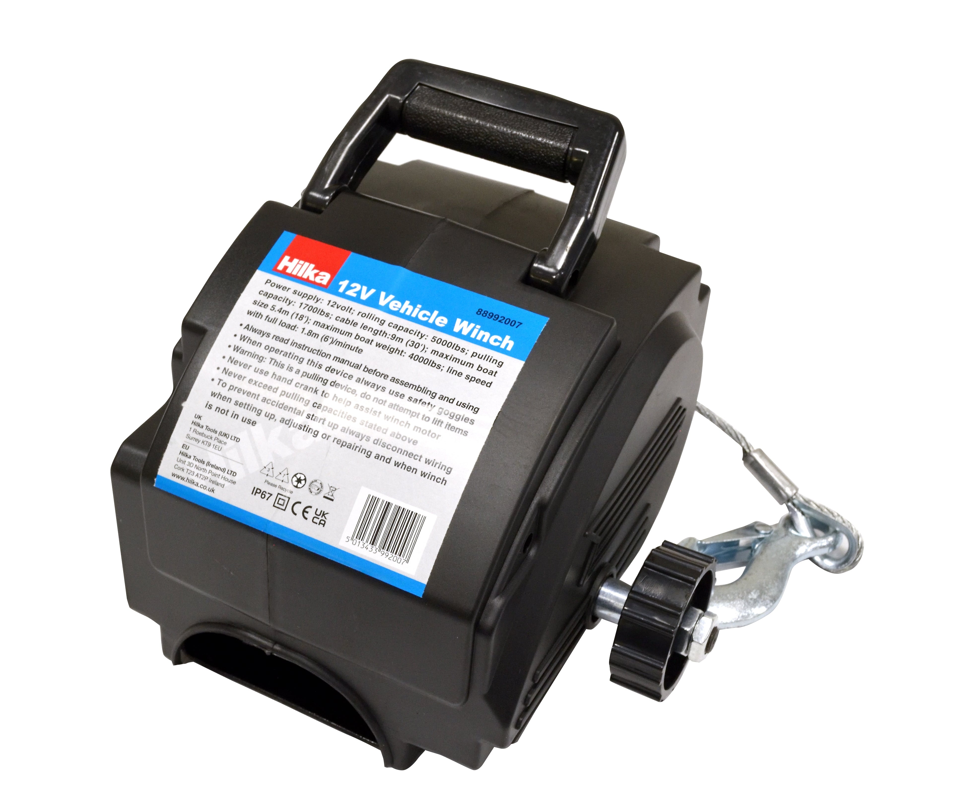 Hilka Vehicle Winch 12 Volt 88992007