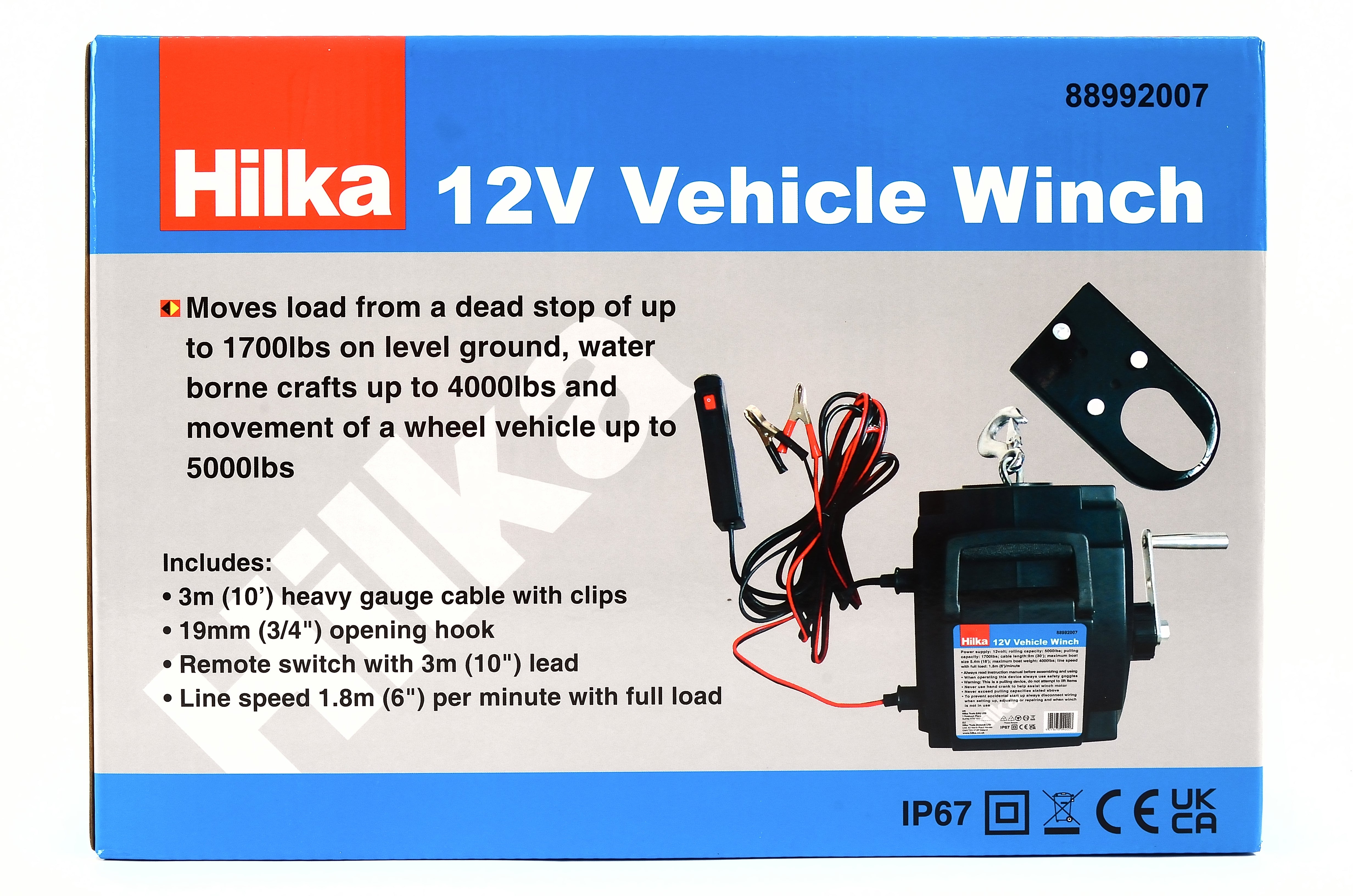 Hilka Vehicle Winch 12 Volt 88992007