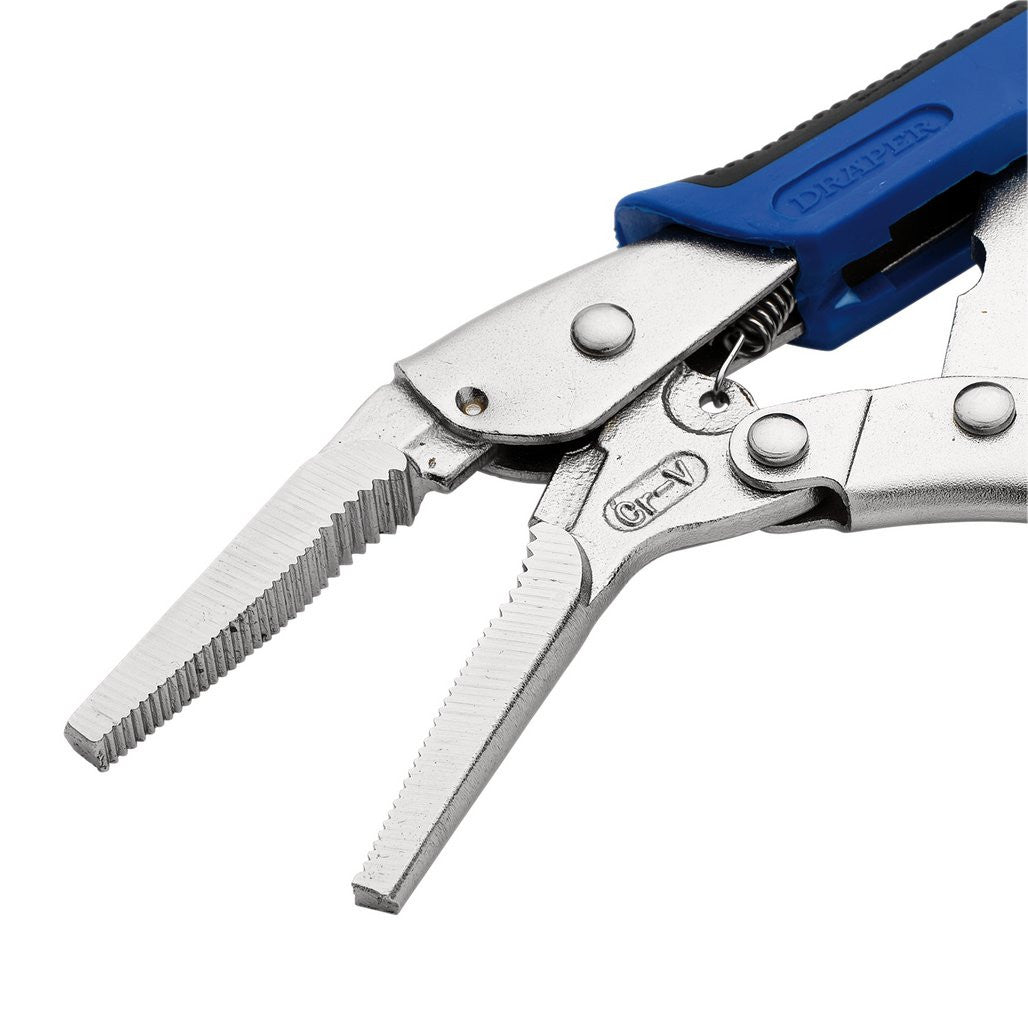 Draper Soft Grip Long Nose Self Grip Pliers, 165mm  89126