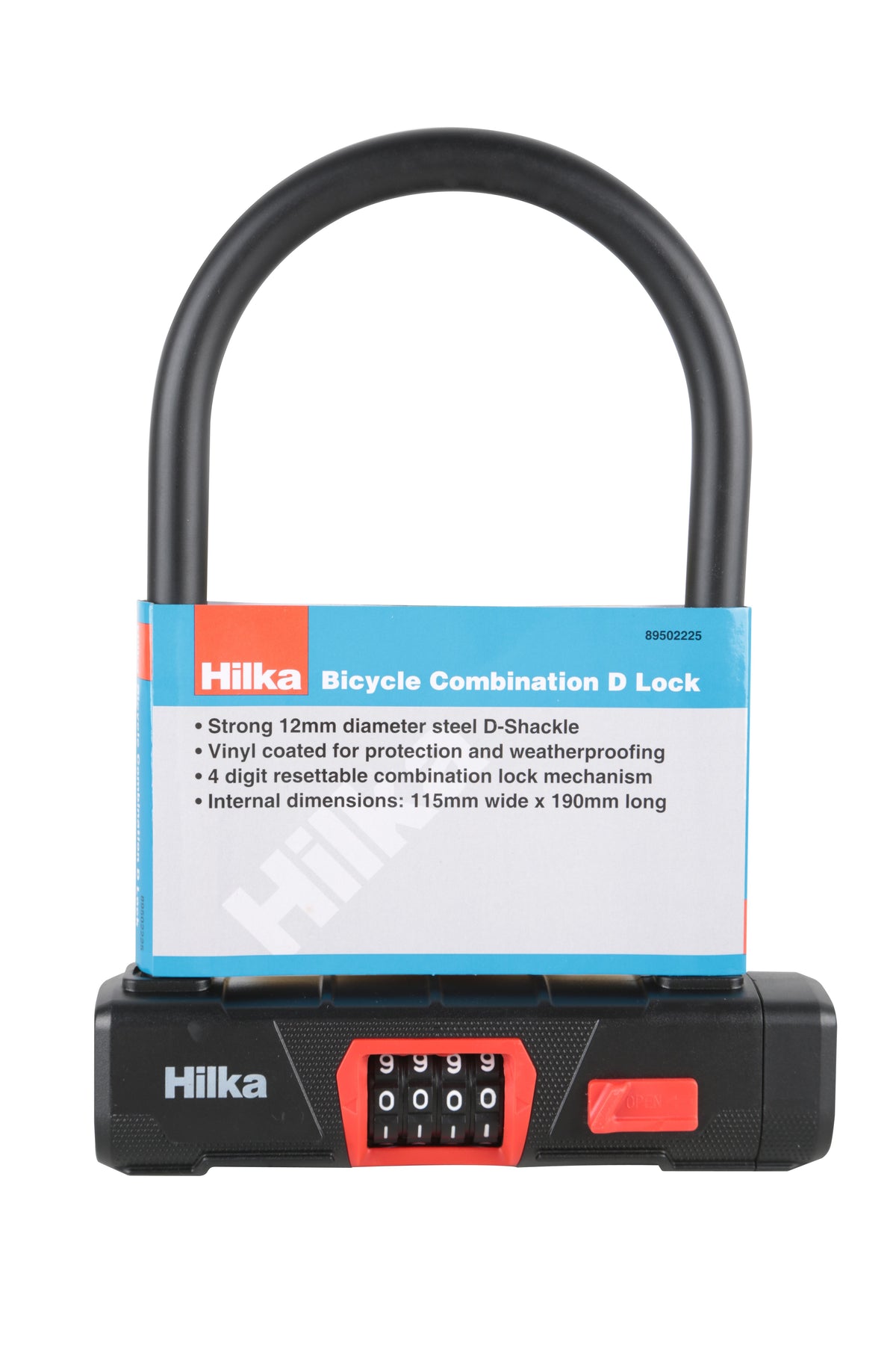 Hilka Bicycle Combination D Lock 89502225