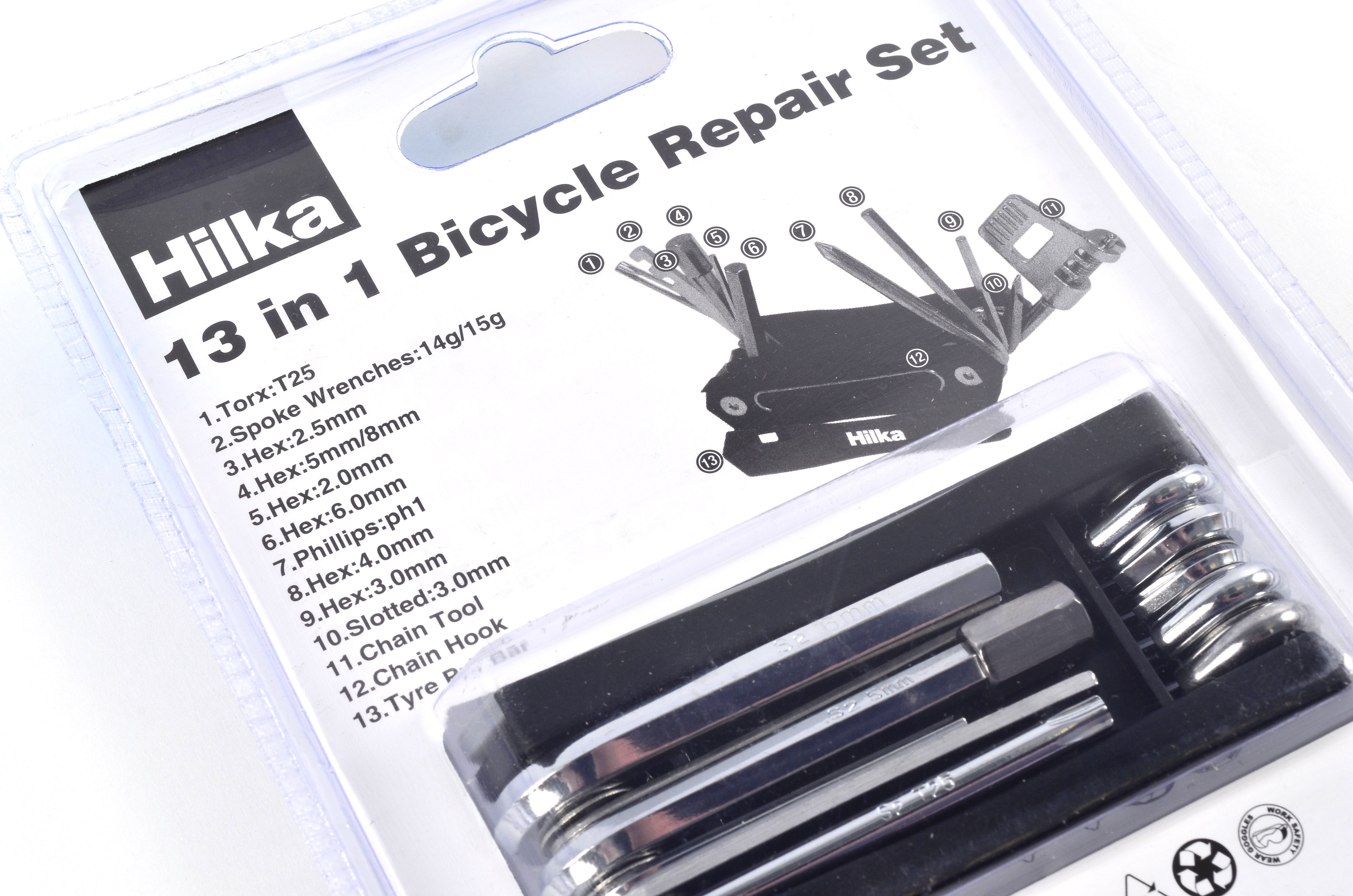 Hilka 13 in 1 Bicycle Repair Set 89504013