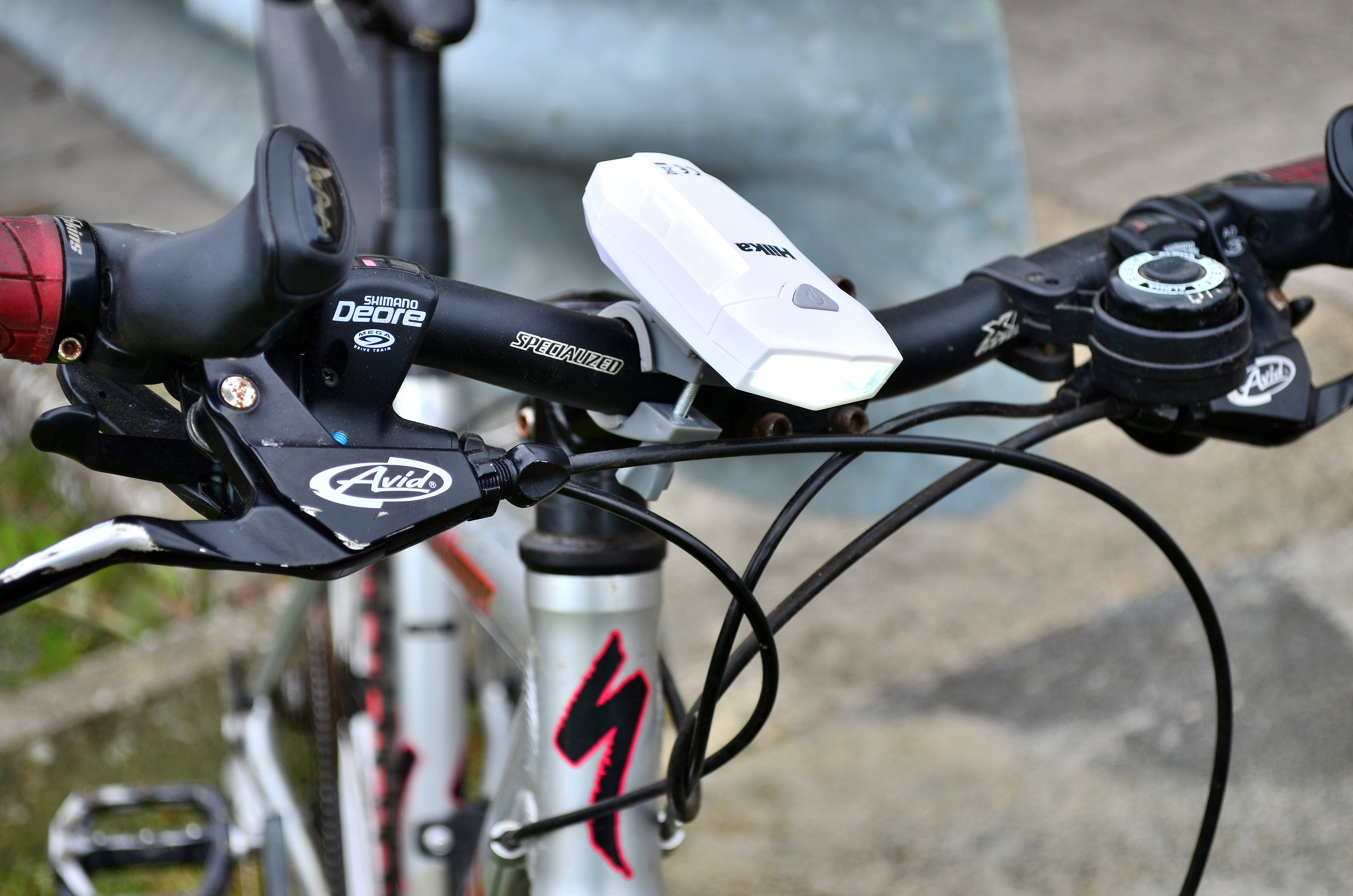 Hilka White COB Front Bike Light with Batteries 89508501