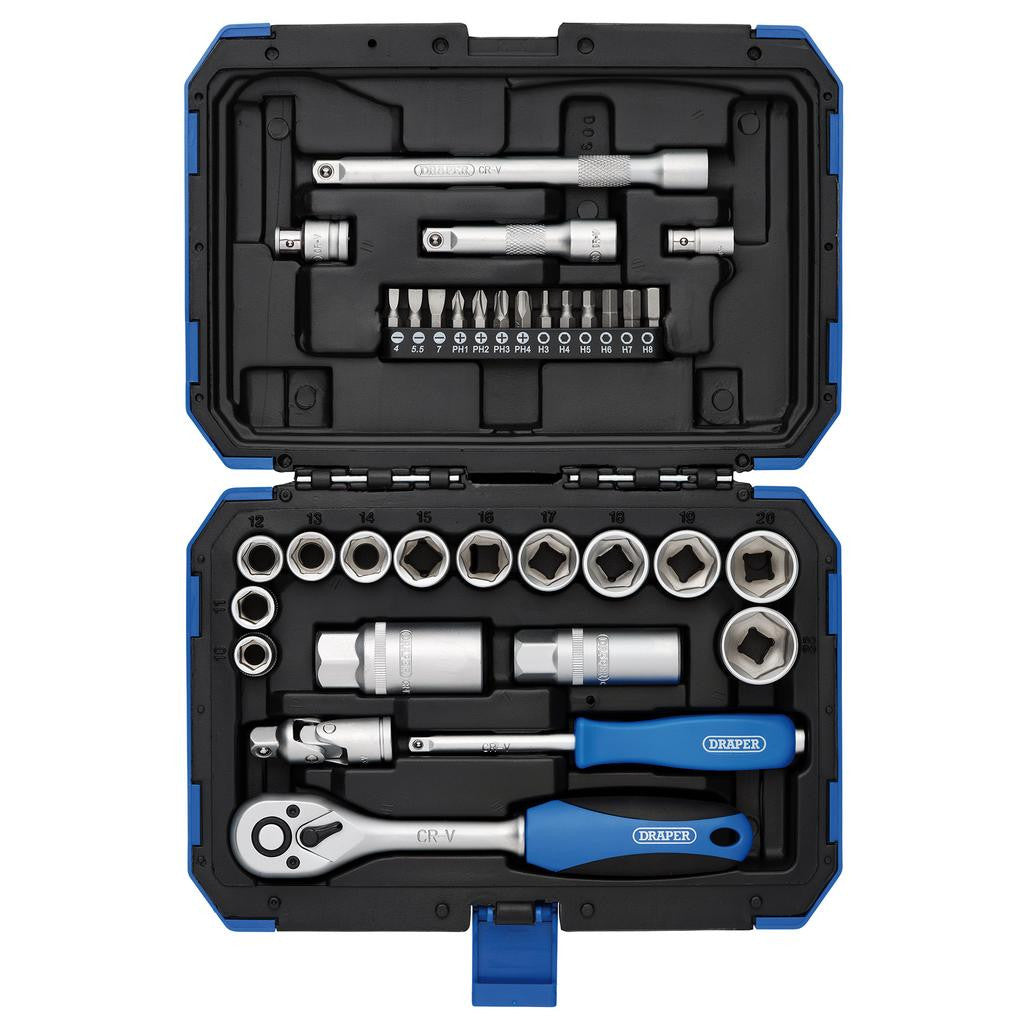 Draper Metric Socket Set, 3/8" Sq. Dr. (34 Piece)  89558