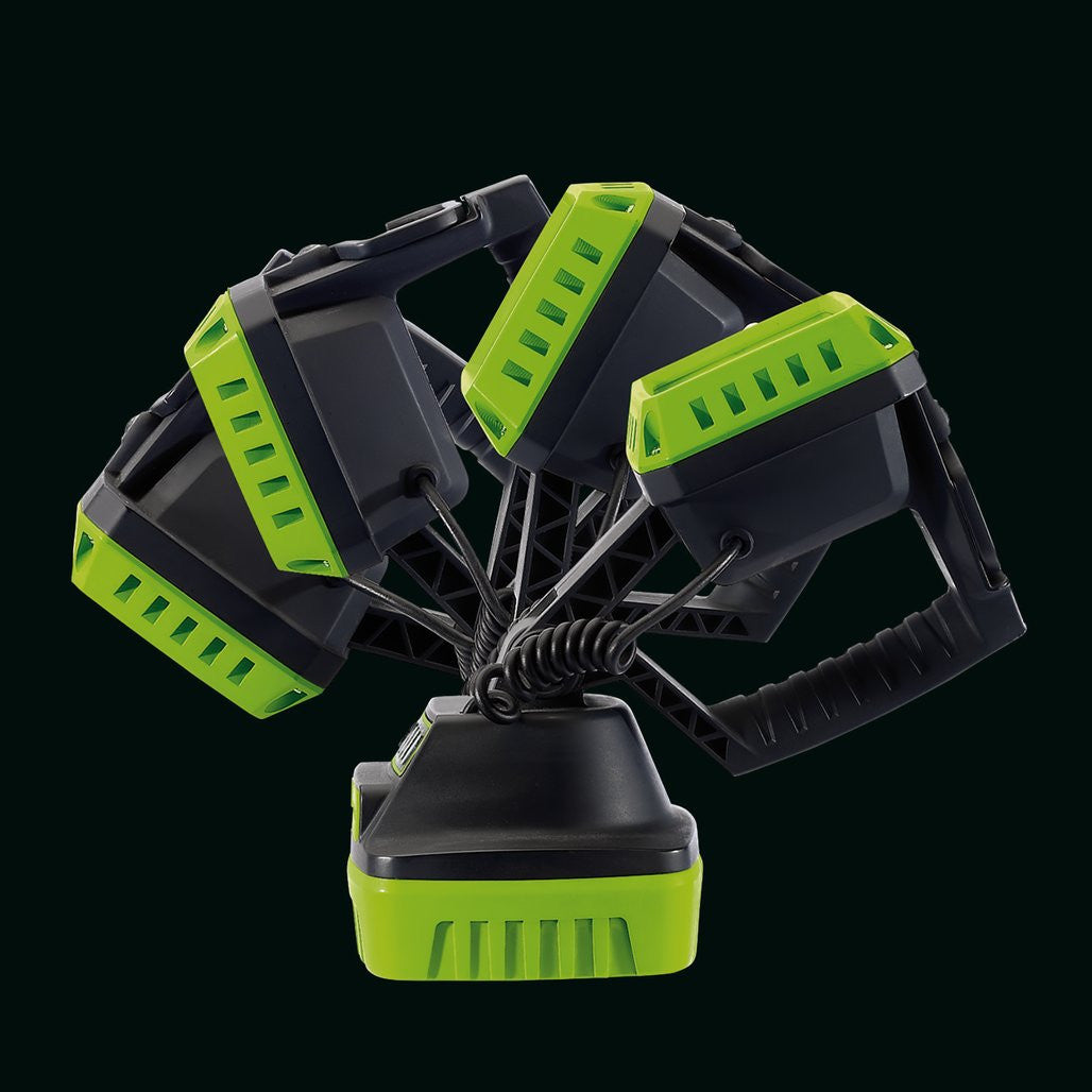 Draper COB LED Rechargeable Work Light, 10W, 1,000 Lumens, Green, 2 x 2.2Ah Batteries  90033