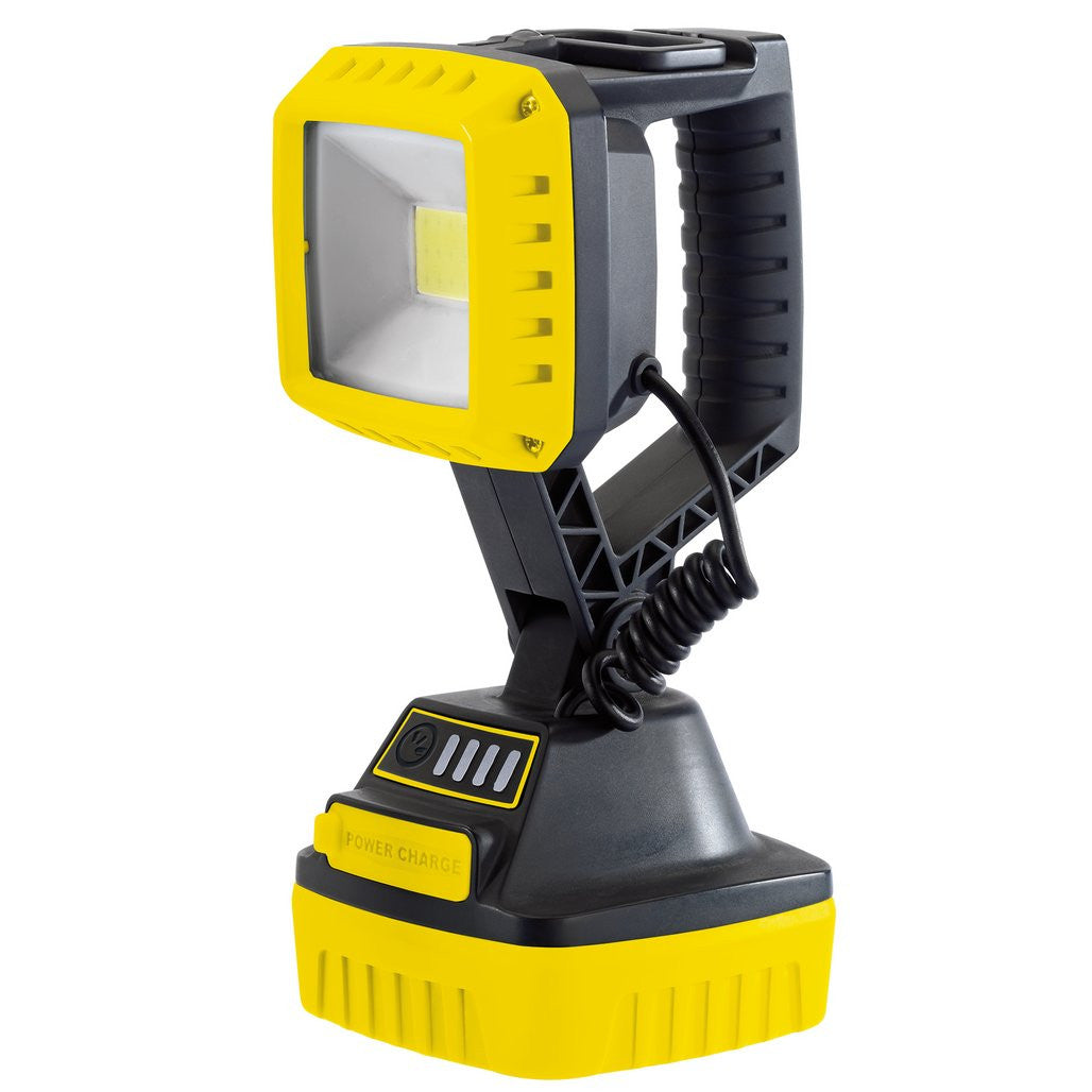 Draper COB LED Rechargeable Work Light, 10W, 1,000 Lumens, Yellow, 2 x 2.2Ah Batteries  90049