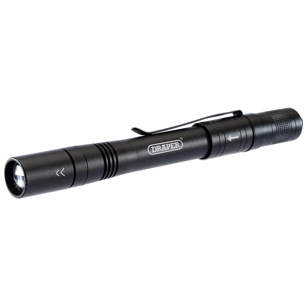 Draper LED Rechargeable Aluminium Penlight, 1W, 80 Lumens 90099