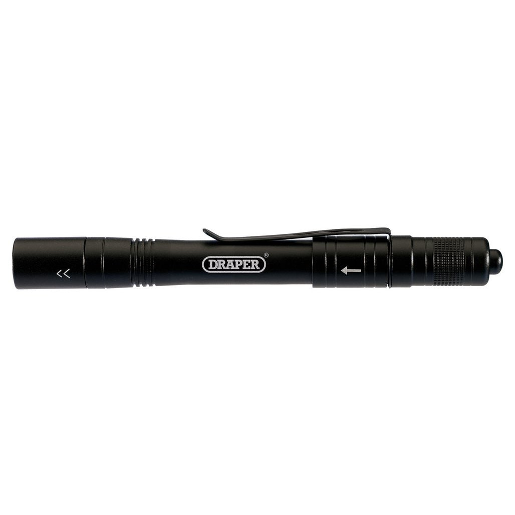 Draper LED Rechargeable Aluminium Penlight, 1W, 80 Lumens 90099