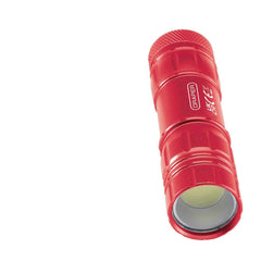 Draper COB LED Aluminium Hand Torch, 3W, 85 Lumens, 3 x AAA Batteries Supplied  90103