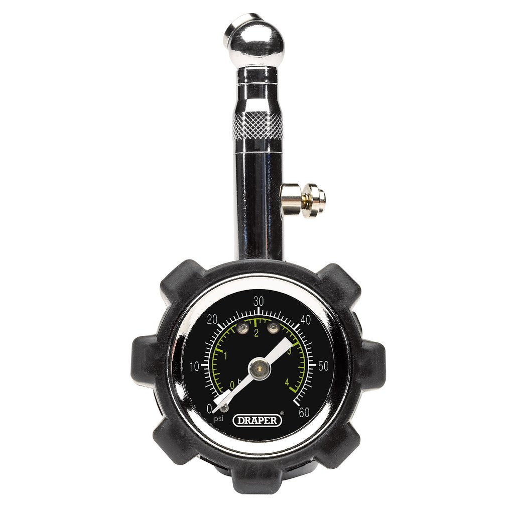 Draper Tyre Pressure Gauge TPGP, 0 - 60psi, 0 - 4 bar 91365