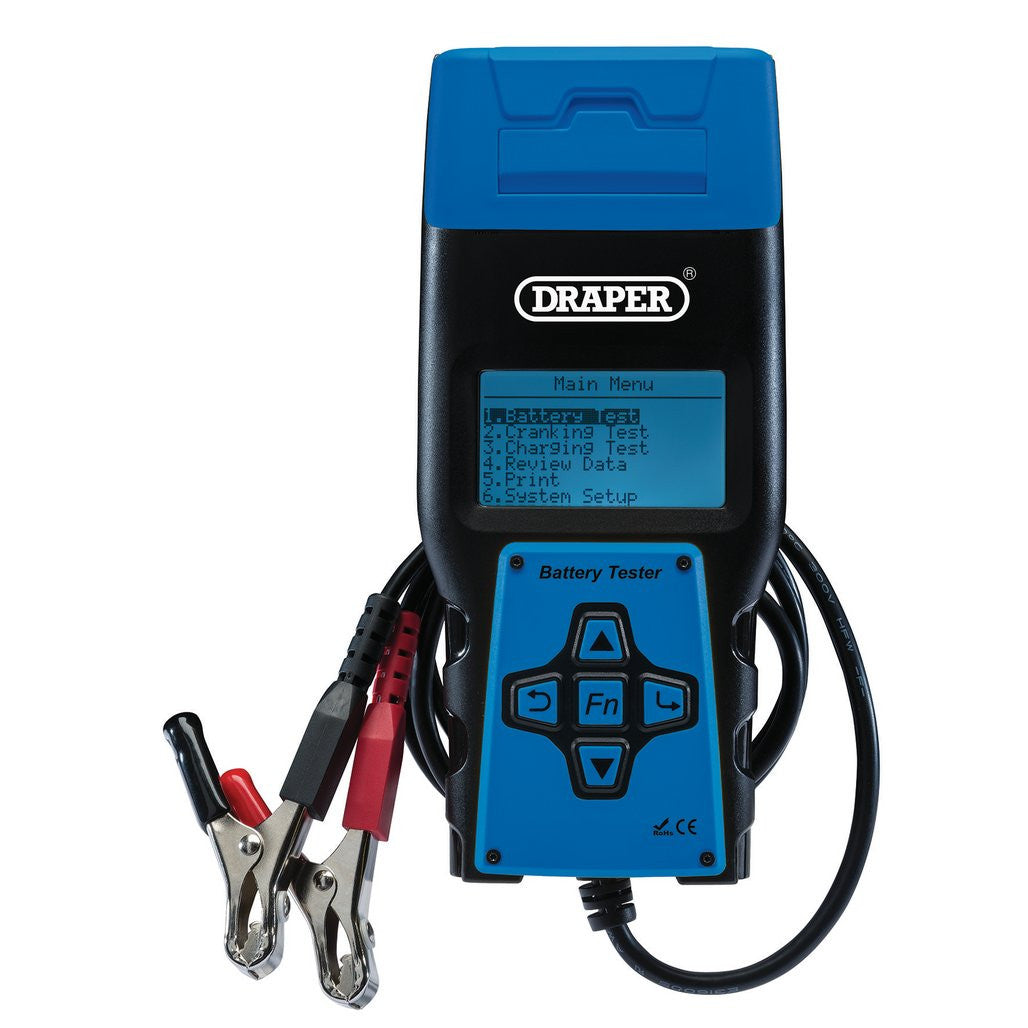 Draper 12V Battery Tester with Printer 92445
