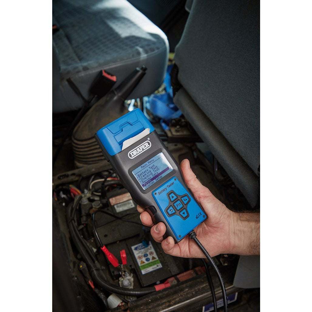 Draper 12V Battery Tester with Printer 92445
