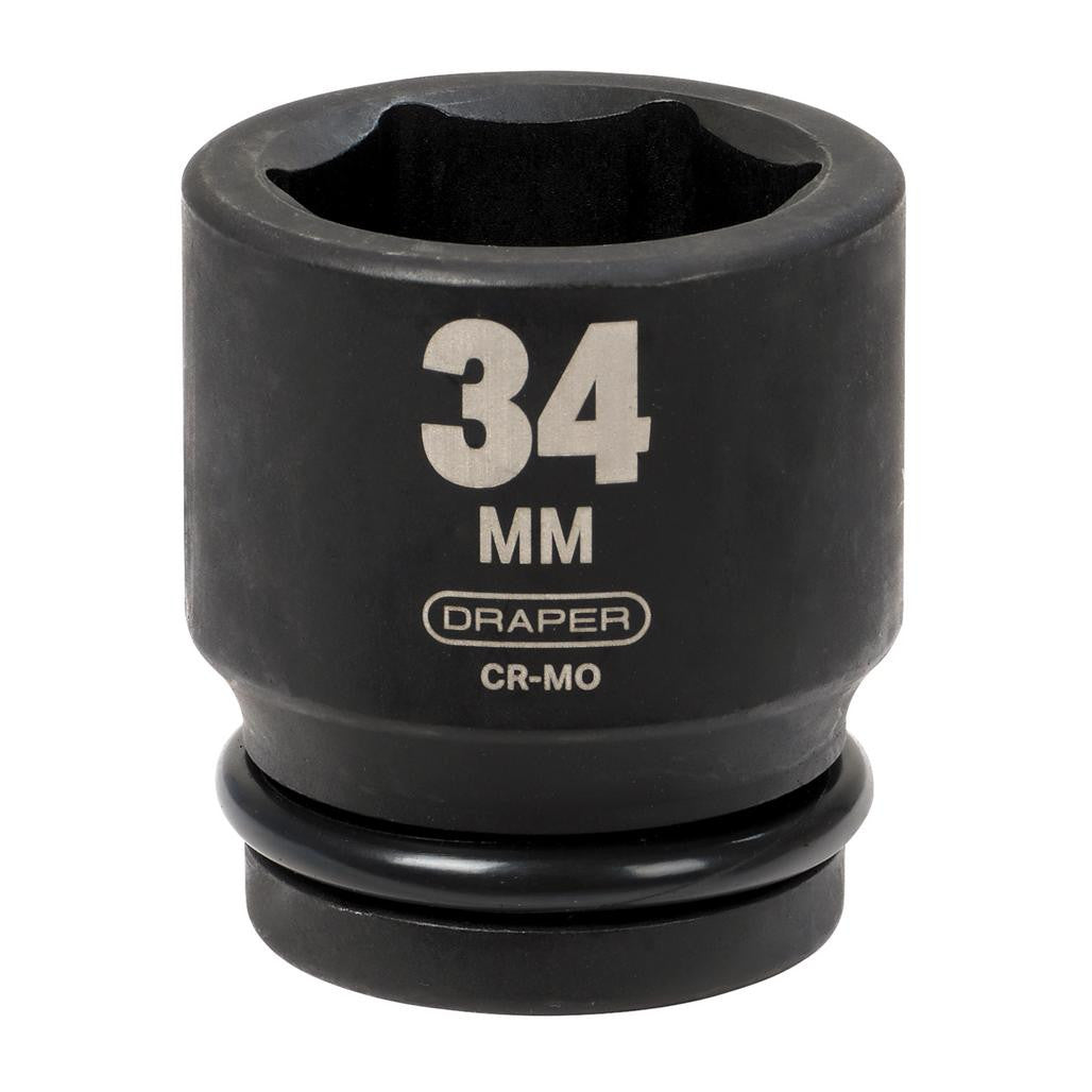 Draper HI-TORQ® 6 Point Impact Socket, 3/4" Sq. Dr., 34mm  93267