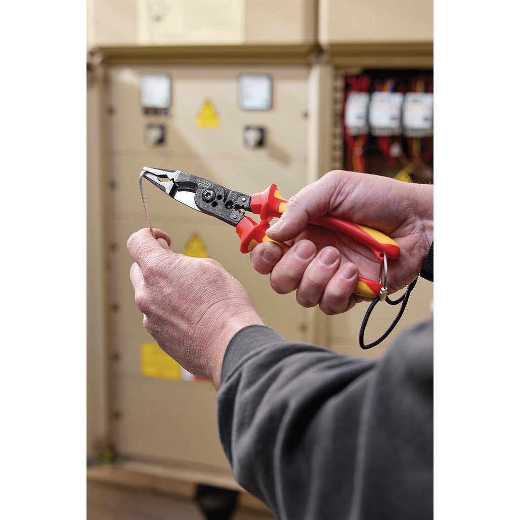 Draper XP1000® VDE Tethered 8-in-1 Electricians Pliers, 215mm  94605