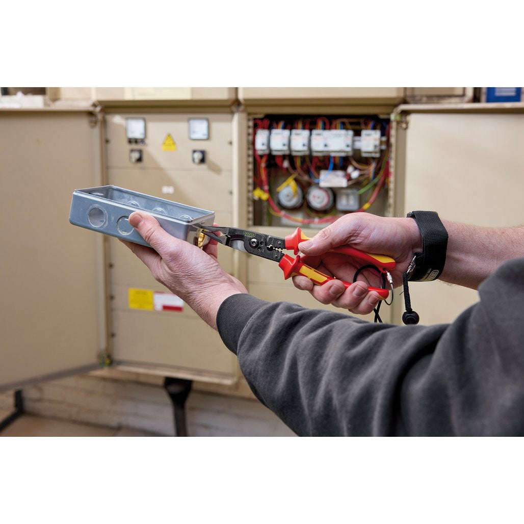 Draper XP1000® VDE Tethered 8-in-1 Electricians Pliers, 215mm  94605