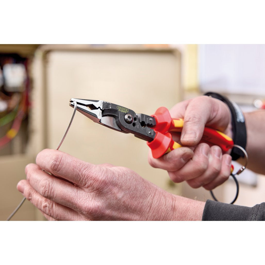Draper XP1000® VDE Tethered 8-in-1 Electricians Pliers, 215mm  94605