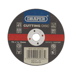 Draper Metal Cutting Disc, 75 x 1 x 10mm  94767