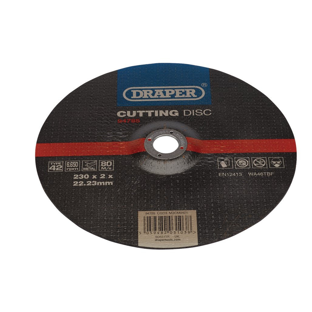 Draper DPC Metal Cutting Disc, 230 x 2 x 22.23mm  94785