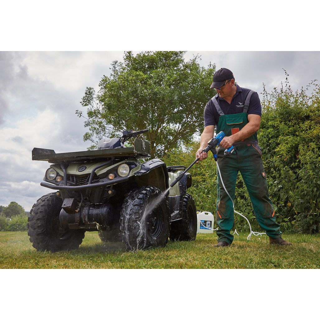 Draper D20 20V Pressure Washer, D20 20V Wireless Speaker, 1 x 2.0Ah, 1 x 3.0Ah, 1 x Fast Charger   94796