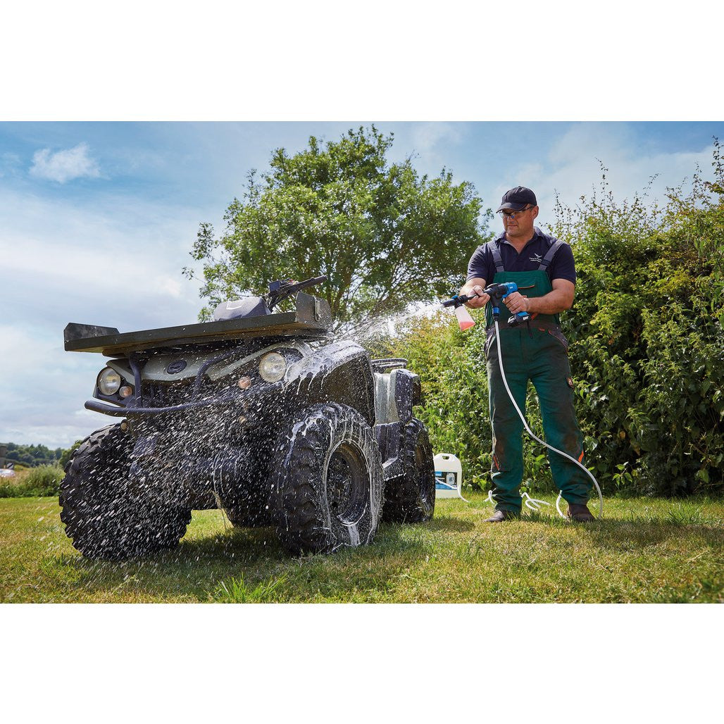 Draper D20 20V Pressure Washer, D20 20V Wireless Speaker, 1 x 2.0Ah, 1 x 3.0Ah, 1 x Fast Charger   94796
