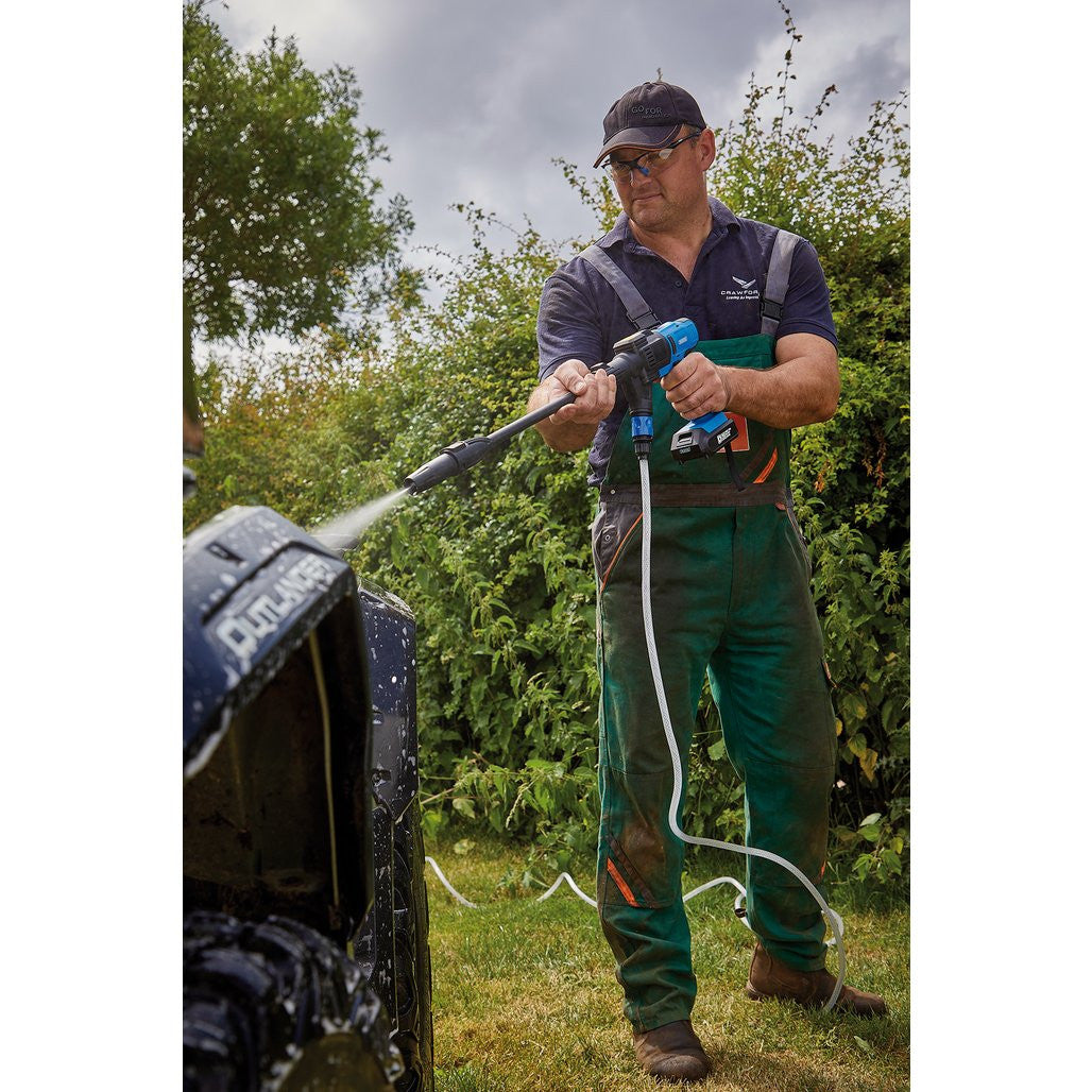 Draper D20 20V Pressure Washer, D20 20V Wireless Speaker, 1 x 2.0Ah, 1 x 3.0Ah, 1 x Fast Charger   94796