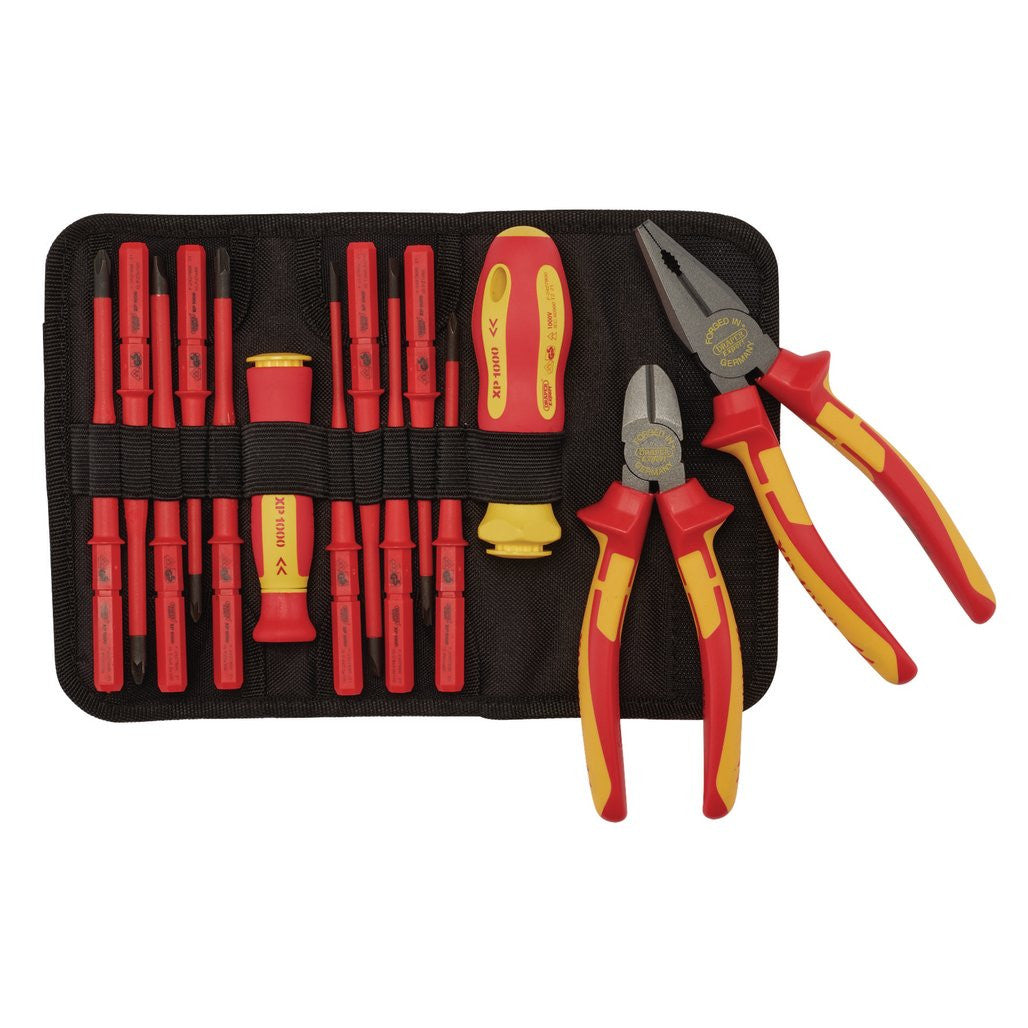 Draper XP1000® VDE Slimline Interchangeable Screwdriver and Pliers Set (14 Piece)  94860