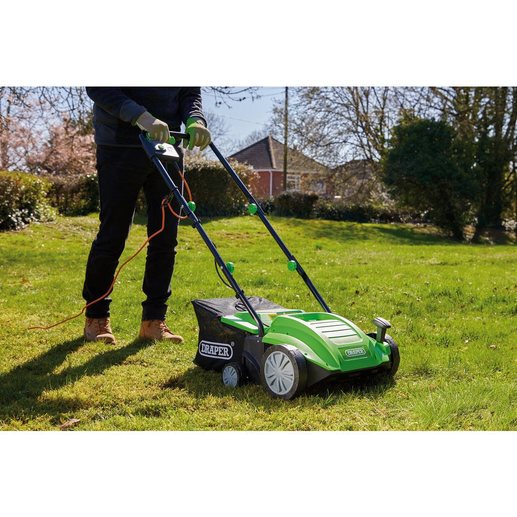 Draper 230V 2-in-1 Lawn Aerator and Scarifier, 320mm, 1500W  97921