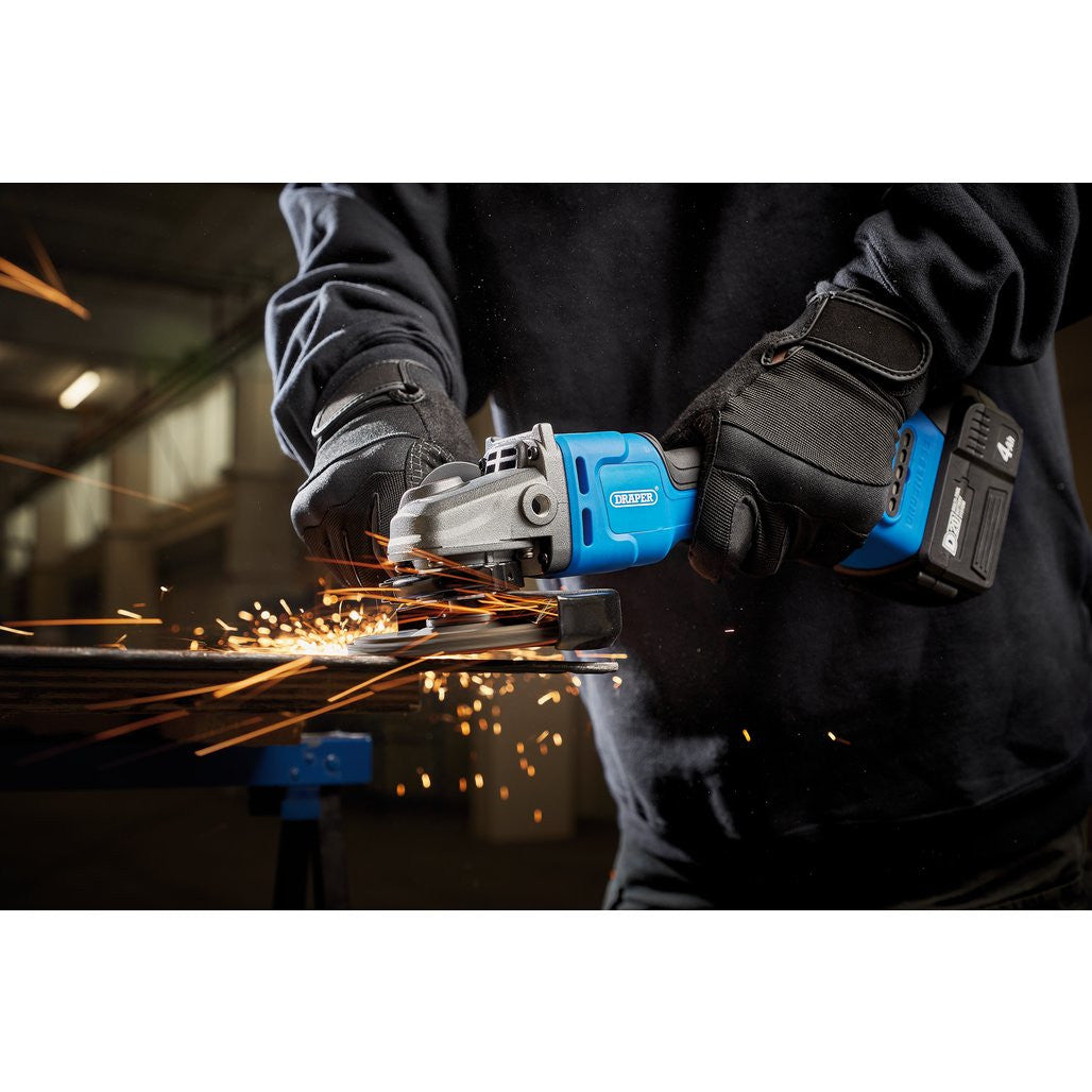 Draper D20 20V Brushless Angle Grinder, 115/125mm (Sold Bare)   98104