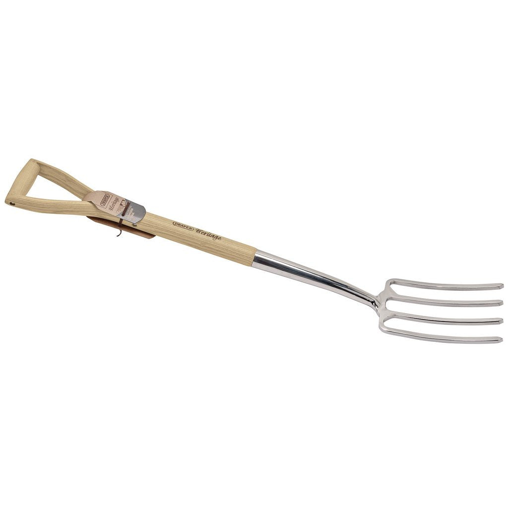 Draper Heritage Stainless Steel Border Fork with Ash Handle  99011
