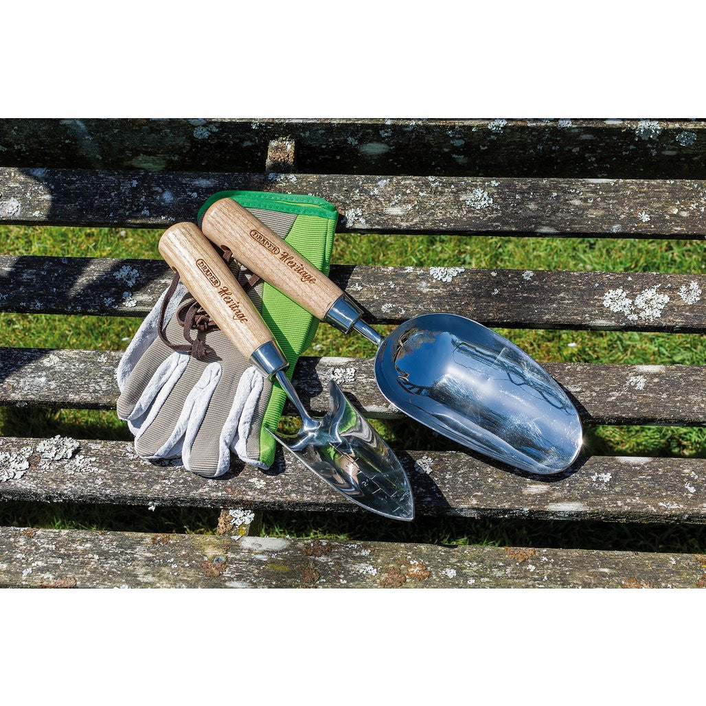 Draper Heritage Stainless Steel Transplanting Trowel with Ash Handle  99022