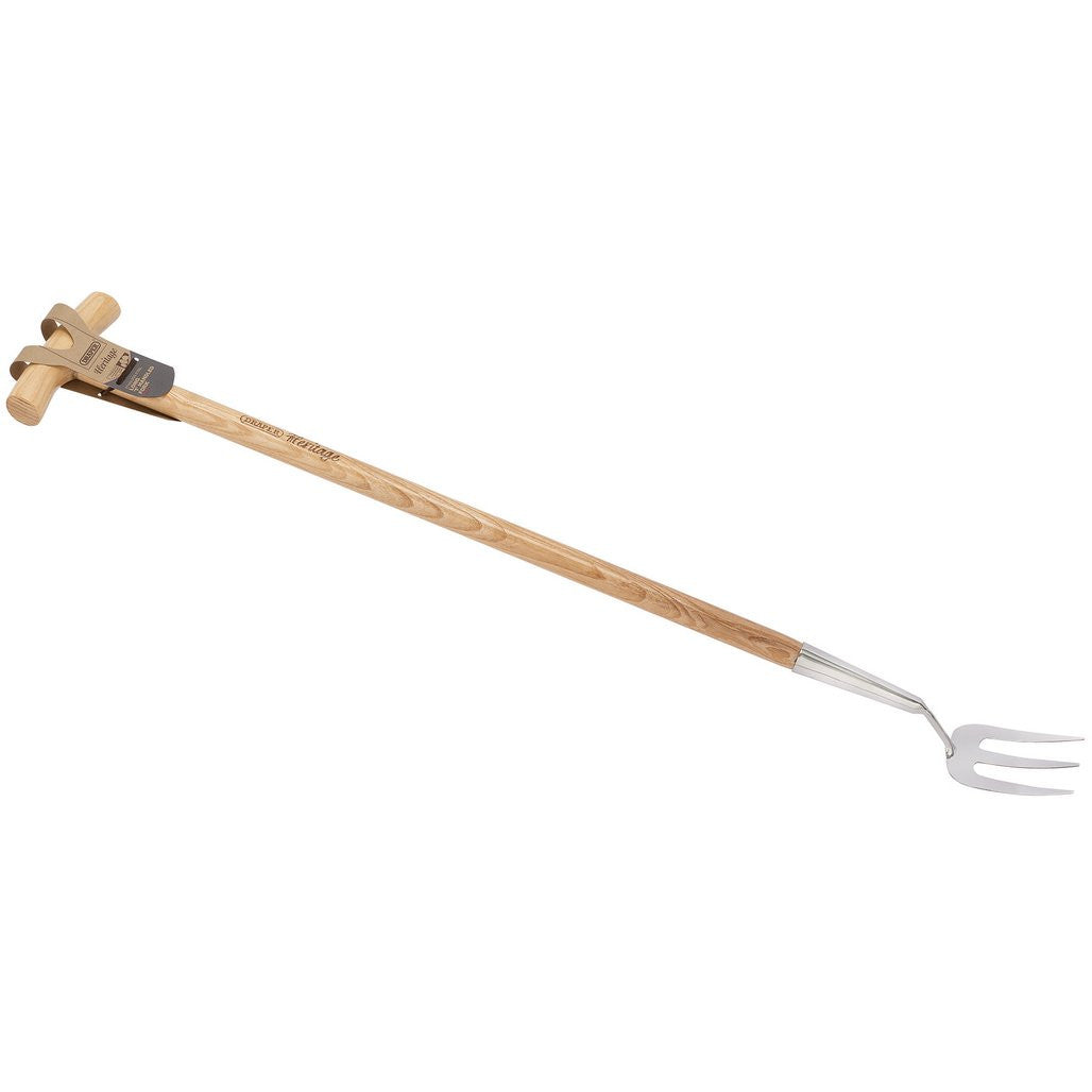 Draper Heritage Stainless Steel Fork With Ash Long Handle  99031