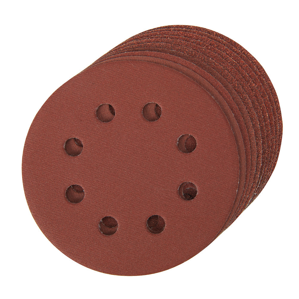 Silverline Hook & Loop Discs Punched 115mm 10pce 990864